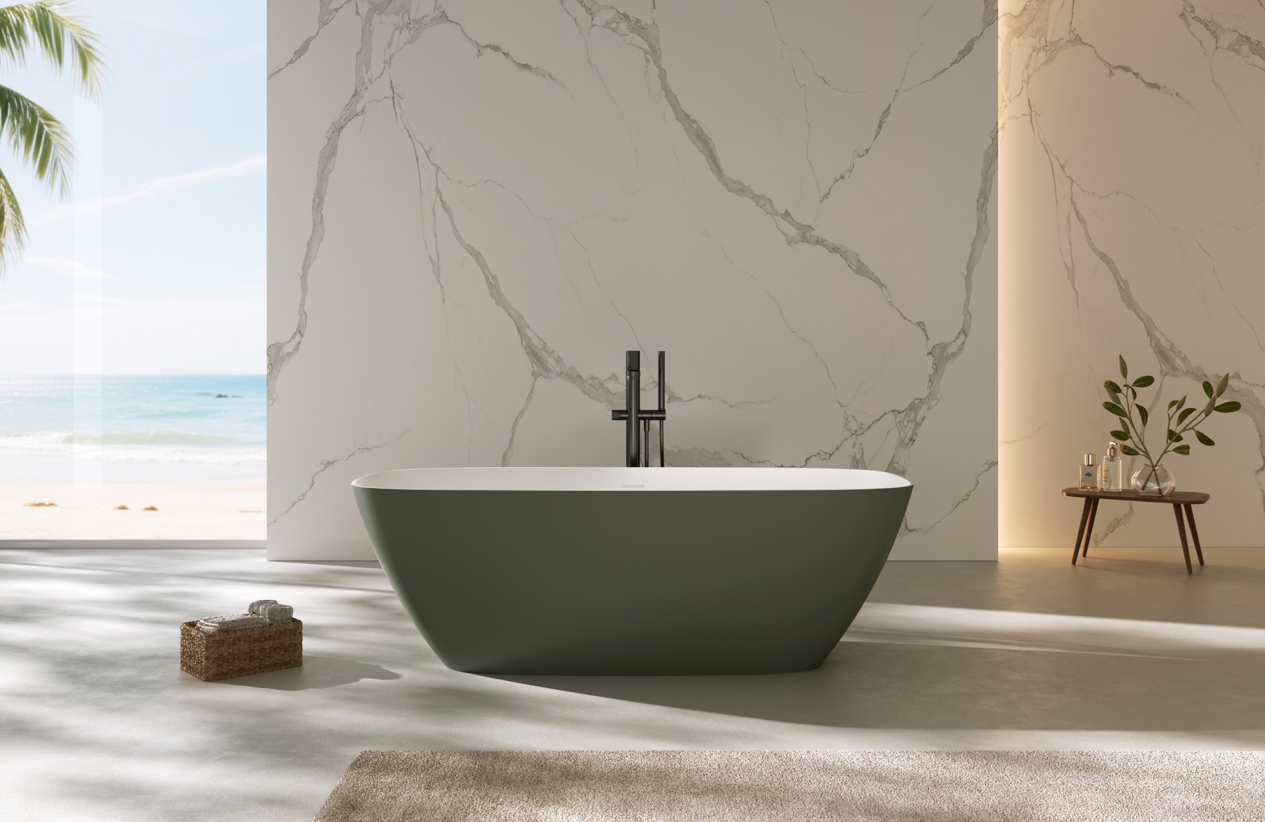 BJD-55009 Color Solid Surface Bathtub