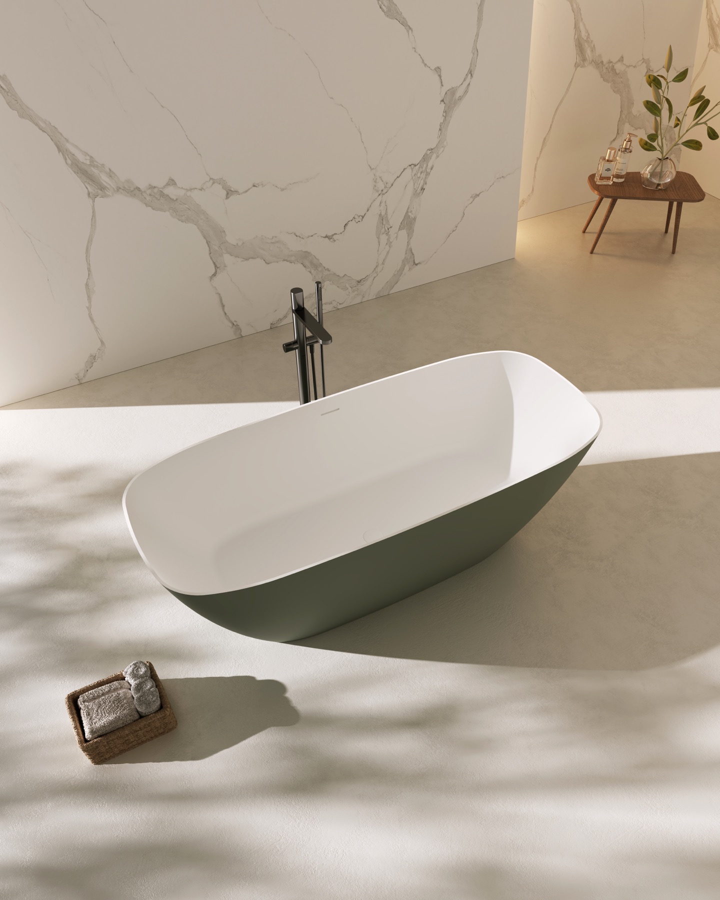 BJD-55009 Color Solid Surface Bathtub image 2