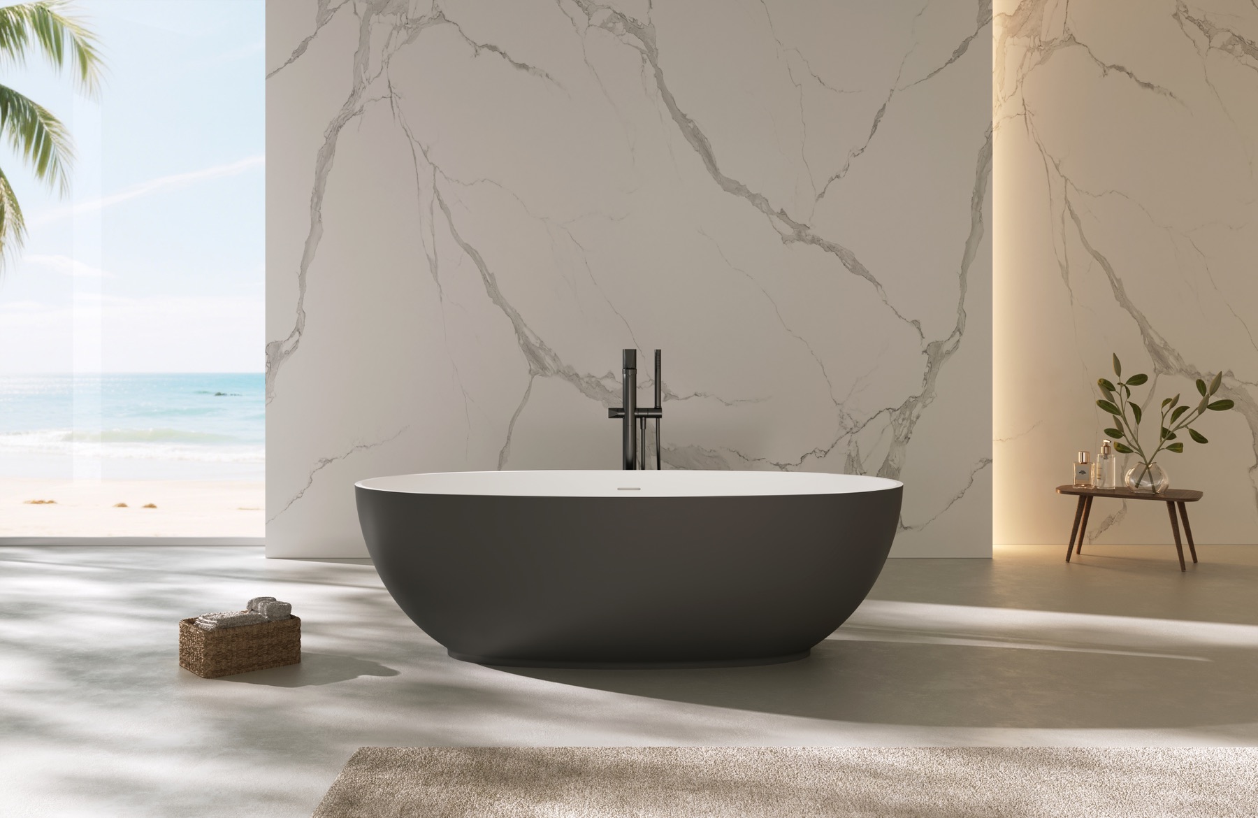 BJD-55012 Color Solid Surface Bathtub