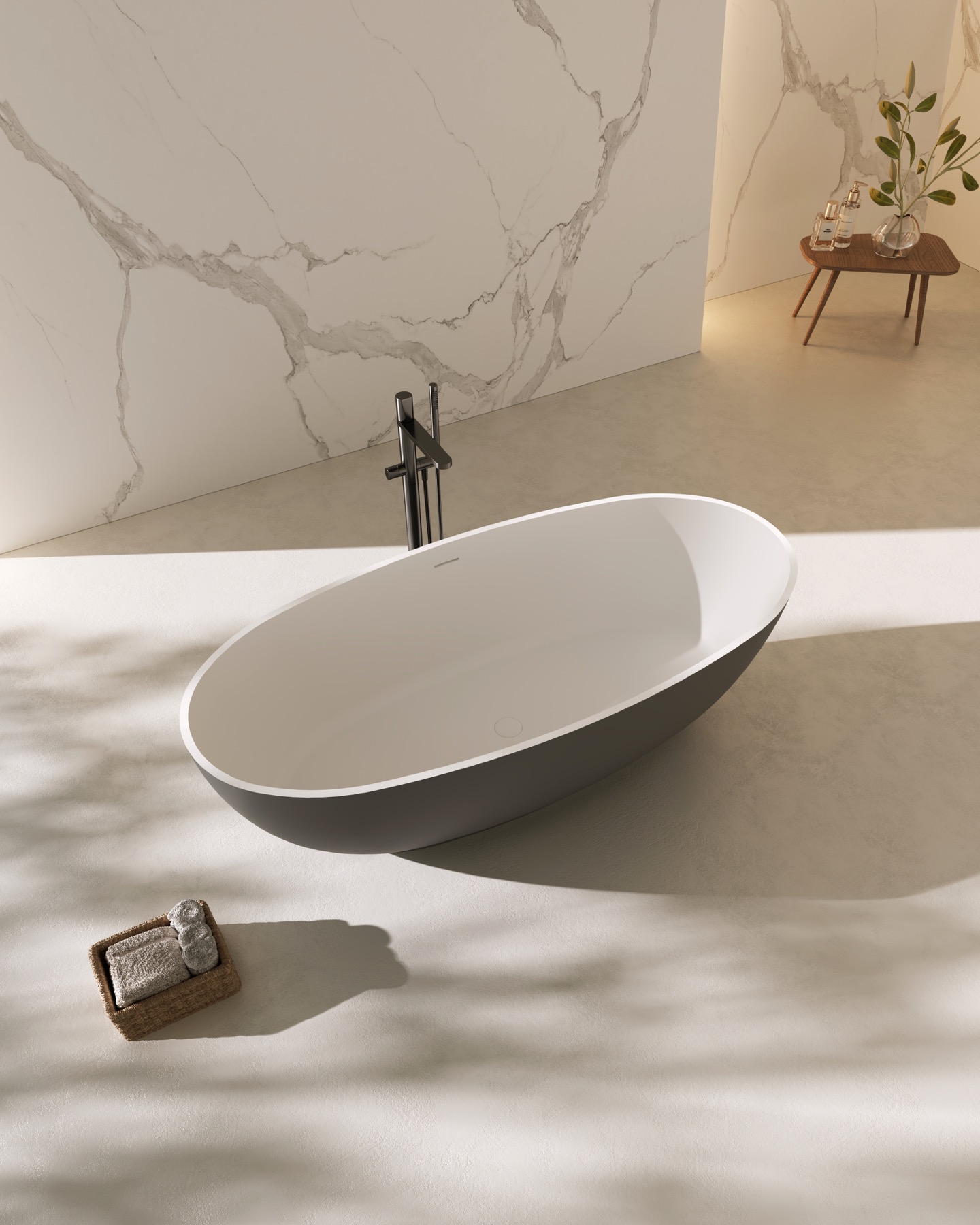BJD-55012 Color Solid Surface Bathtub image 2