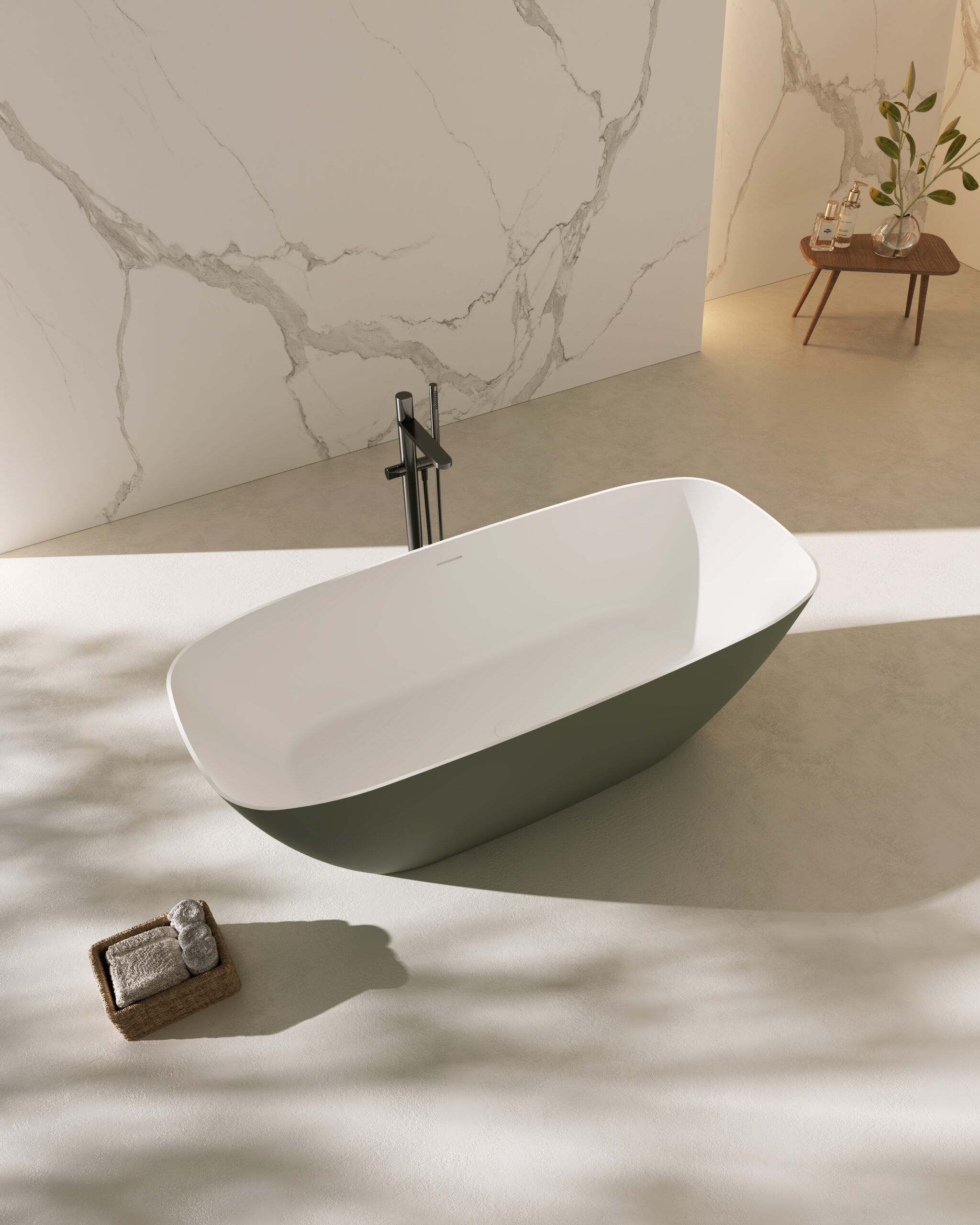 BJD-55009 Color Solid Surface Bathtub image 2