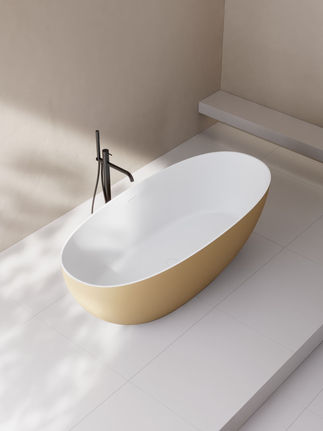 BJD-55002 Color Solid Surface Bathtub image 2