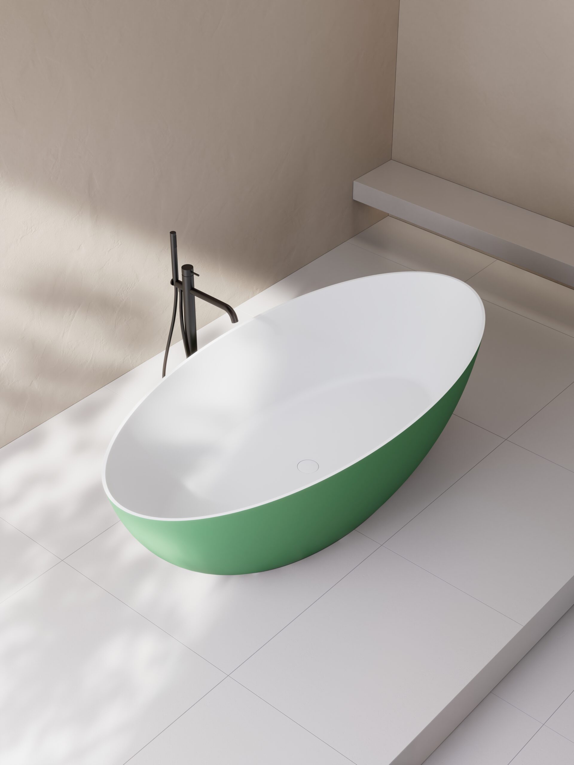 BJD-55003 Color Solid Surface Bathtub image 2