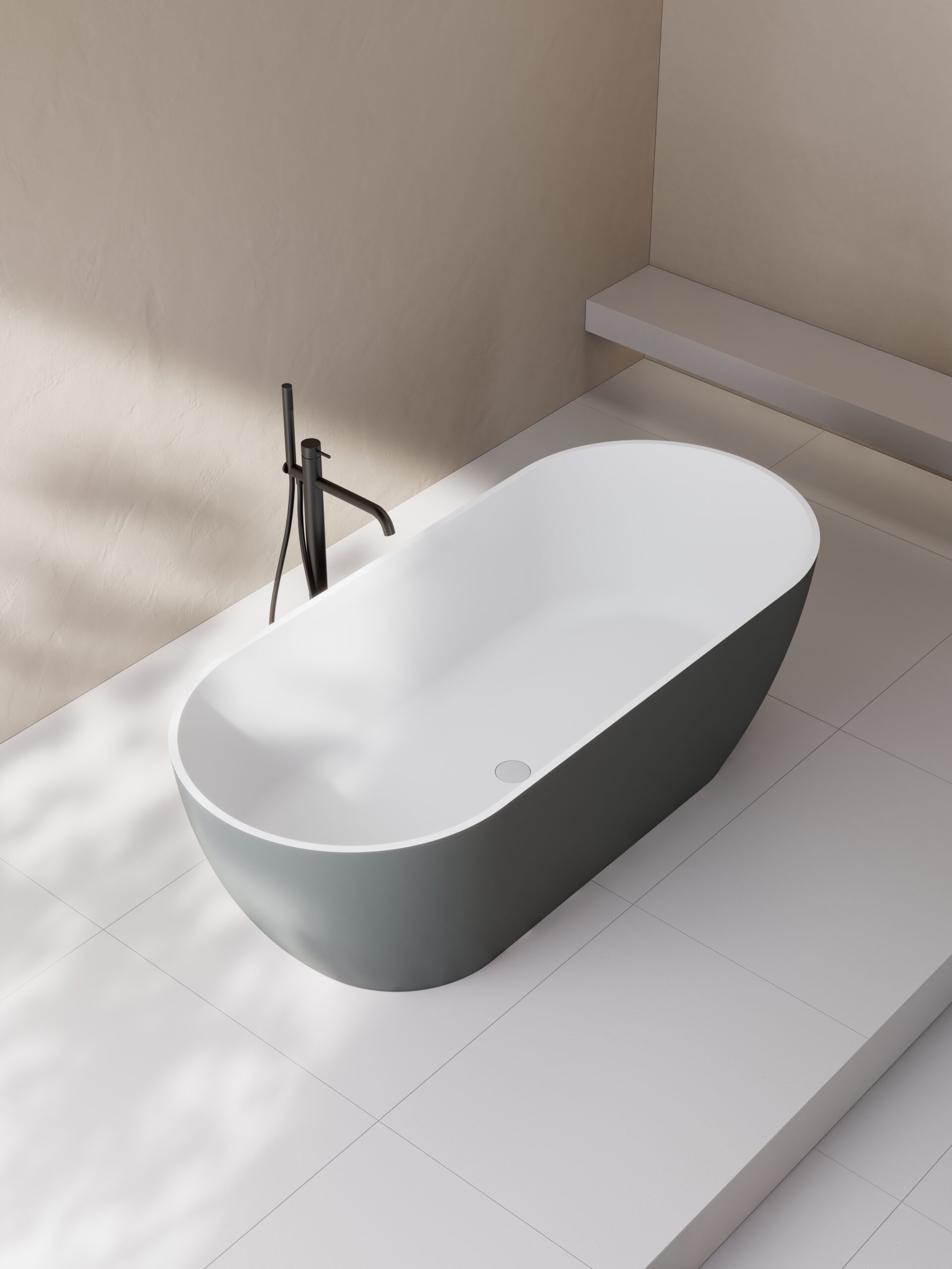 BJD-55006 Color Solid Surface Bathtub image 2