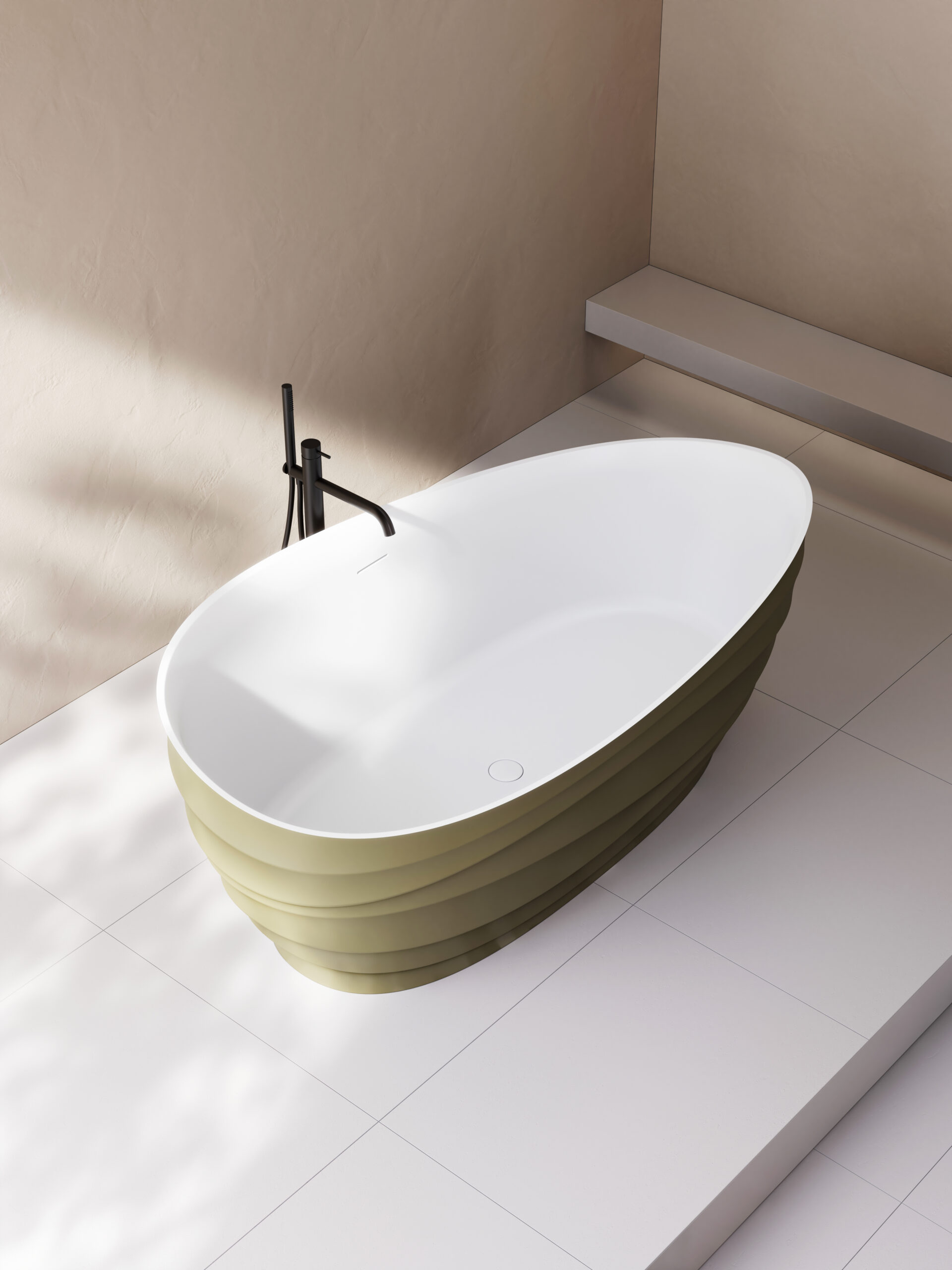 BJD-55007 Color Solid Surface Bathtub image 2