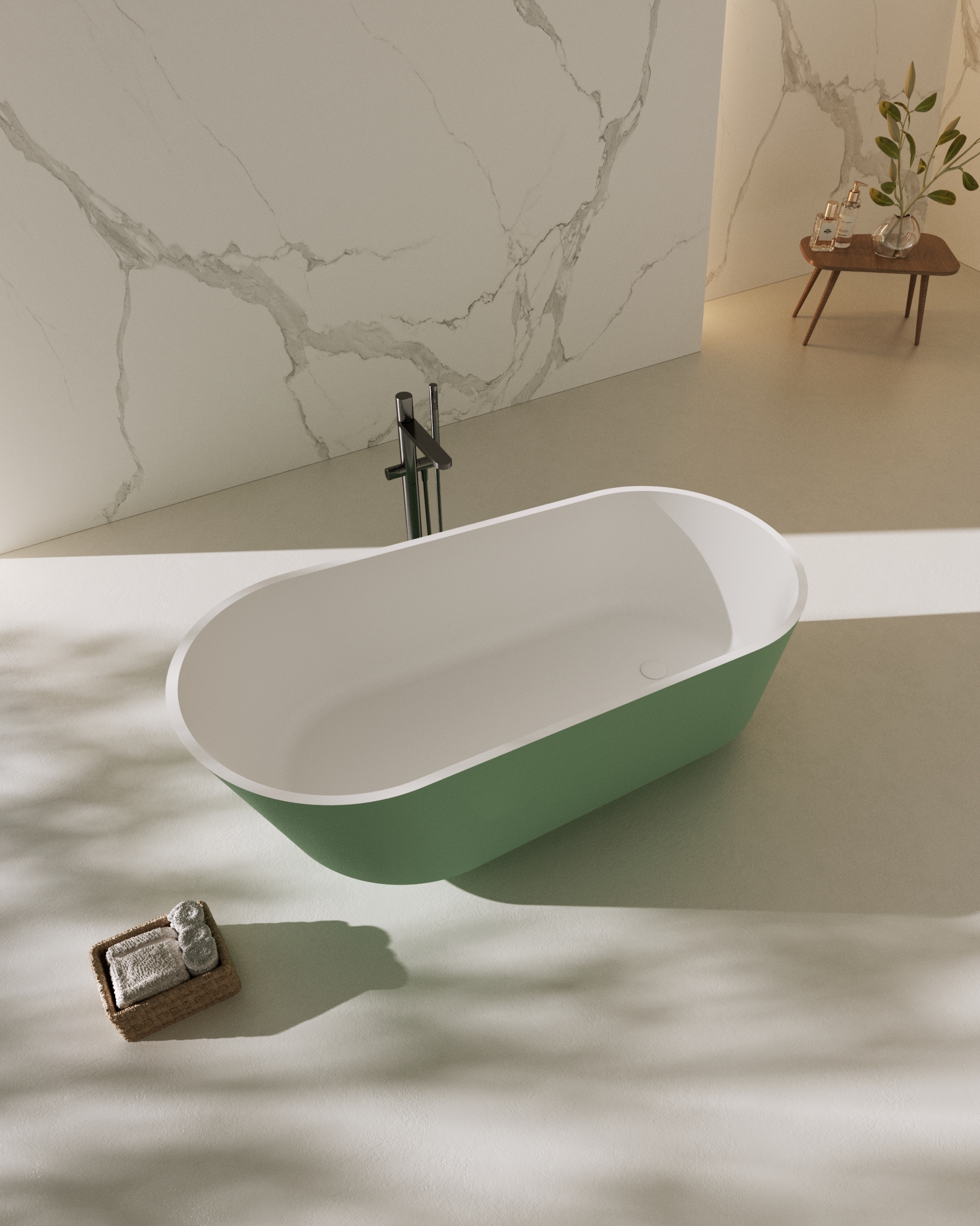 BJD-55013 Color Solid Surface Bathtub image 2